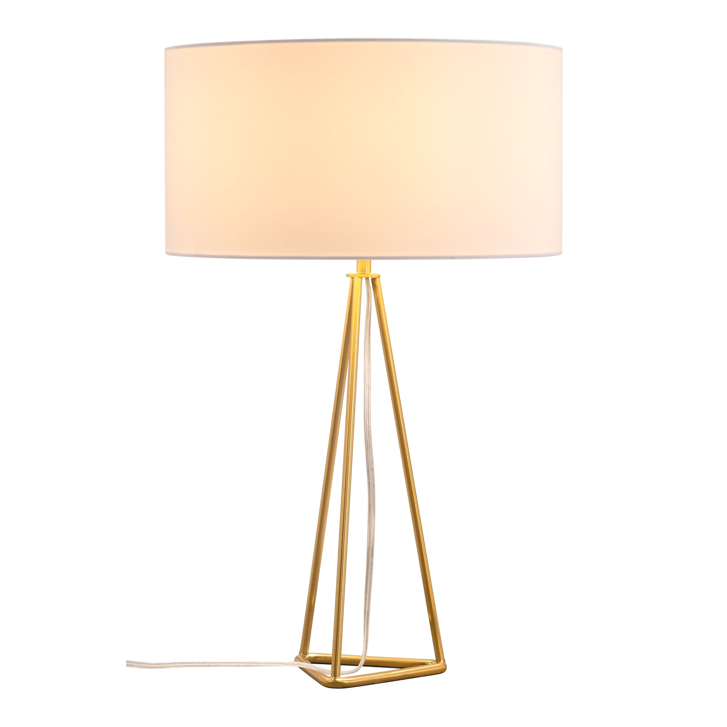 Sascha Table Lamp White and Brass - 13.8