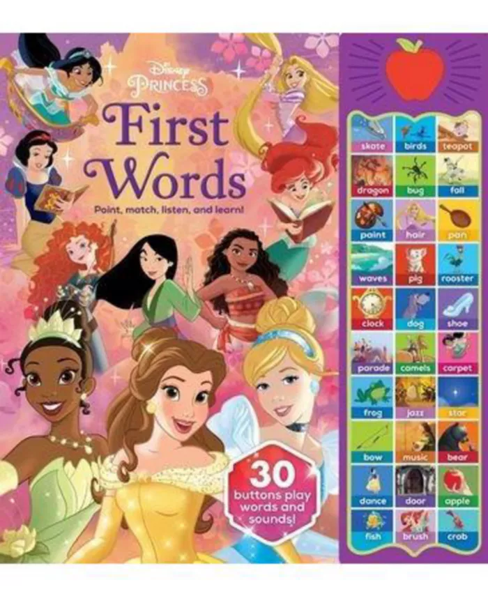 Barnes Noble Disney Princess- First Words- Point， match， listen and learn by PI Kids Adapted by - Mycitystee