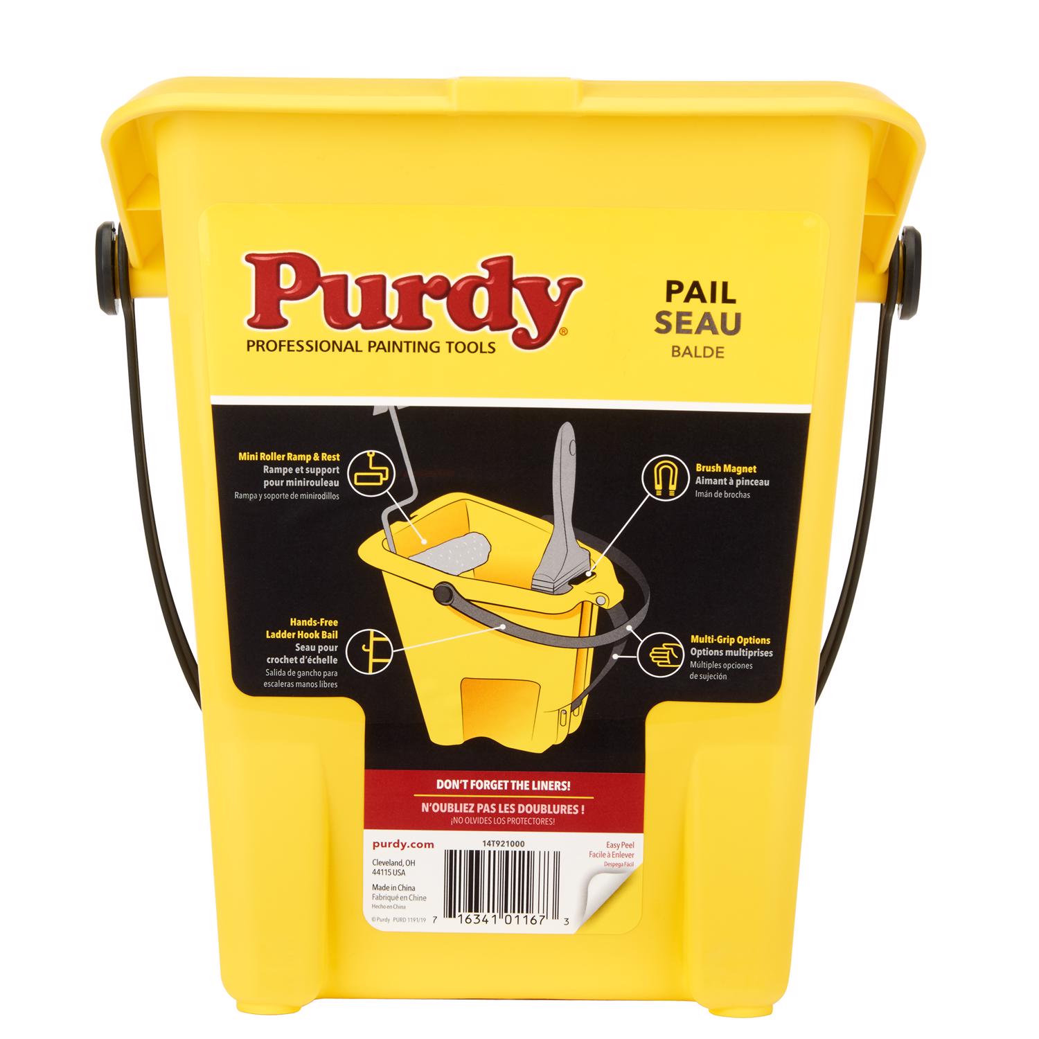 Purdy Pail Yellow 1 qt Plastic - Mycitystee