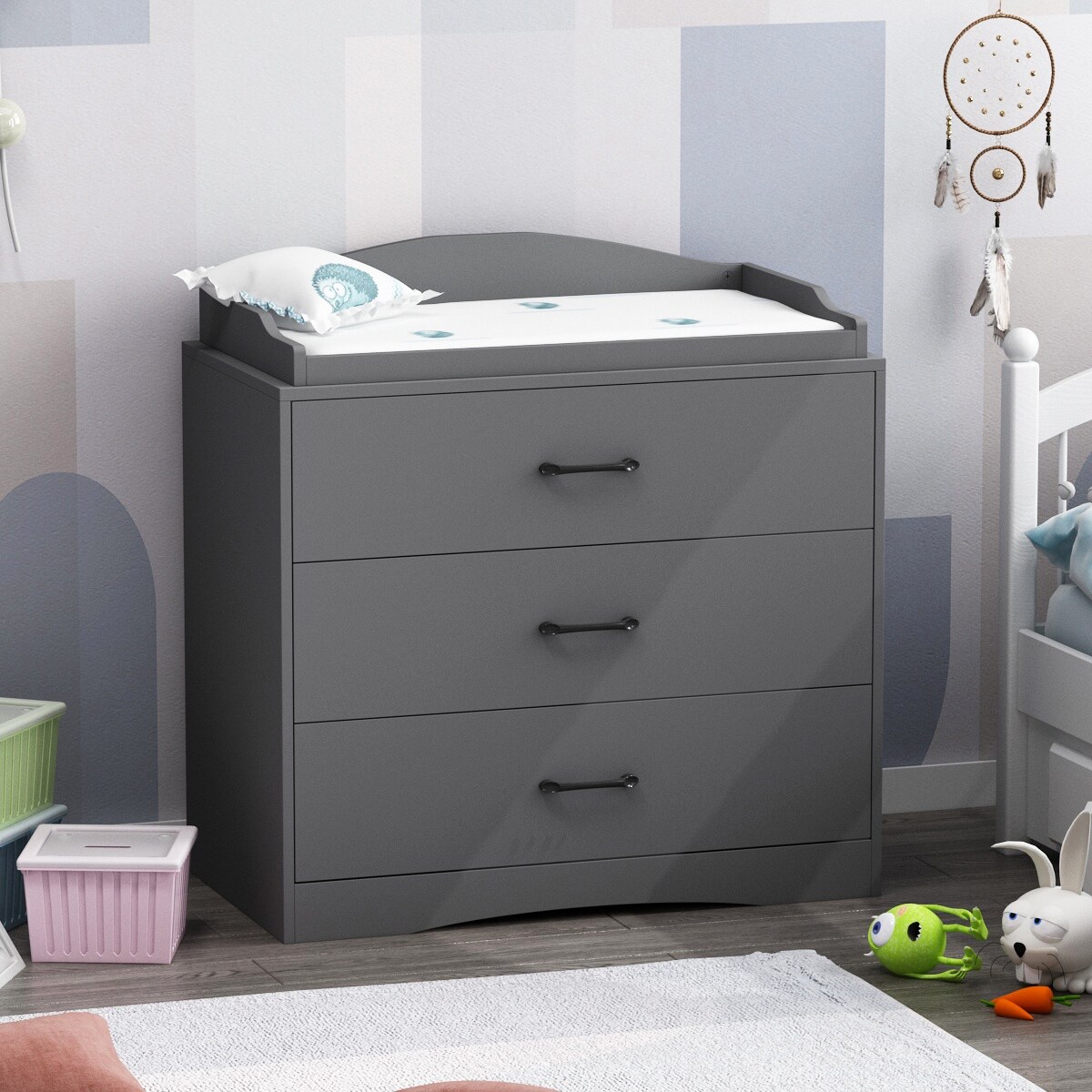 3-Drawer Dresser With Changing Top - - 34707429 - Mycitystee