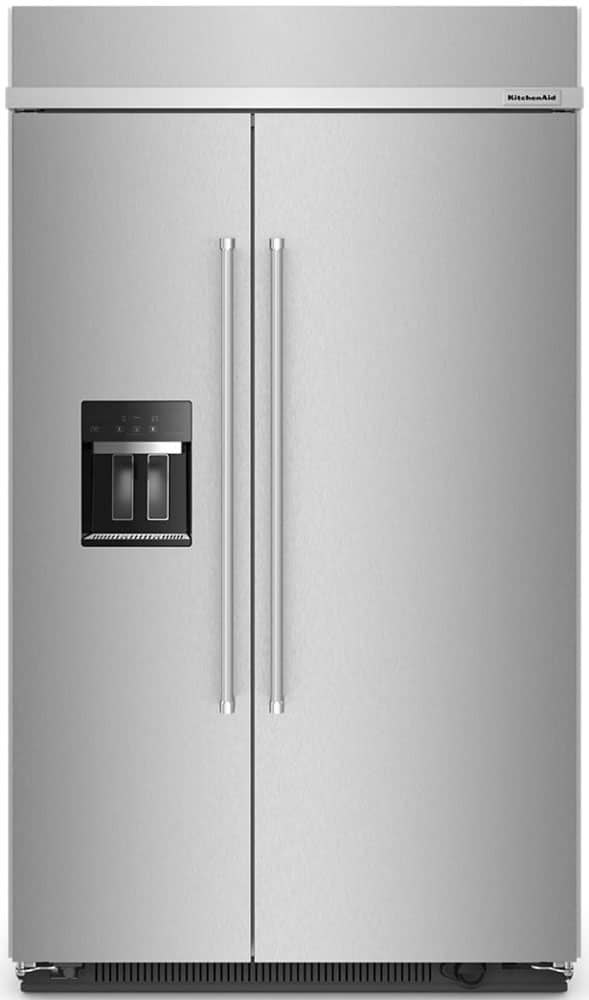 KitchenAid 29.4 Cu. Ft. Stainless Steel Built-In Side-By-Side Refrigerator With Ice And Water Dispenser - Mycitystee