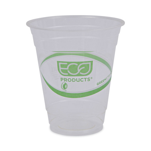 Eco-Products GreenStripe Renewable and Compostable Cold Cups， 12 oz， Clear， 50/Pack， 20 Packs/Carton (EPCC12GS) - Mycitystee