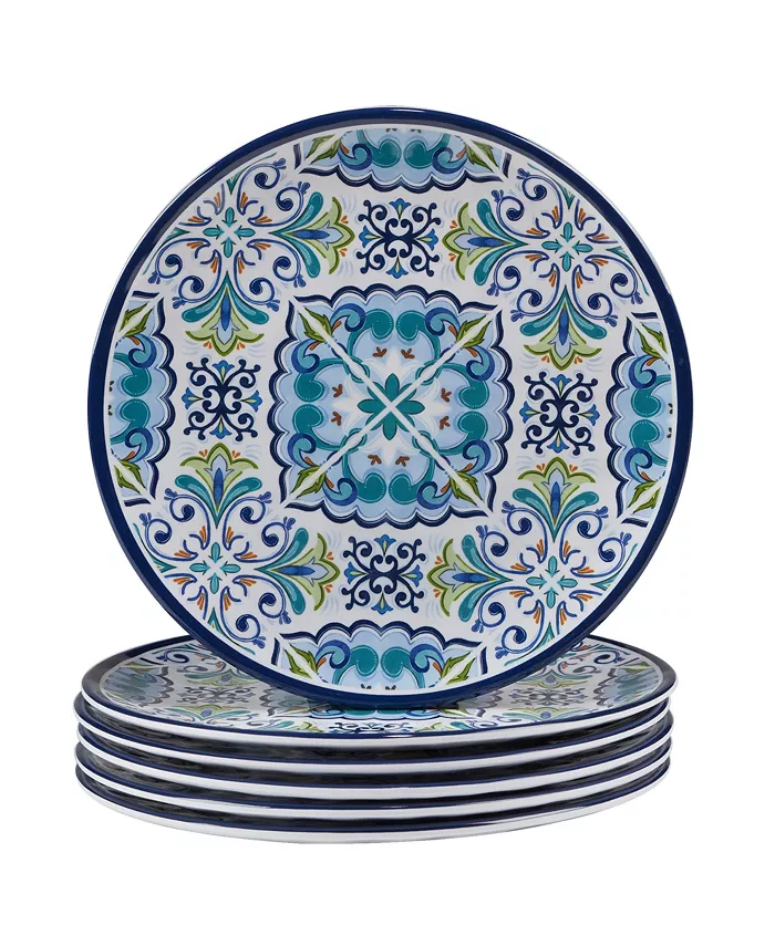 Certified International Certified Mosaic 6 Piece Melamine Salad Plate - Mycitystee