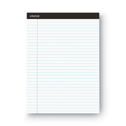 Universal Premium Ruled Writing Pads， Wide/Legal Rule， 8.5 x 11， White， 50 Sheets， 12/Pack (30730) - Mycitystee