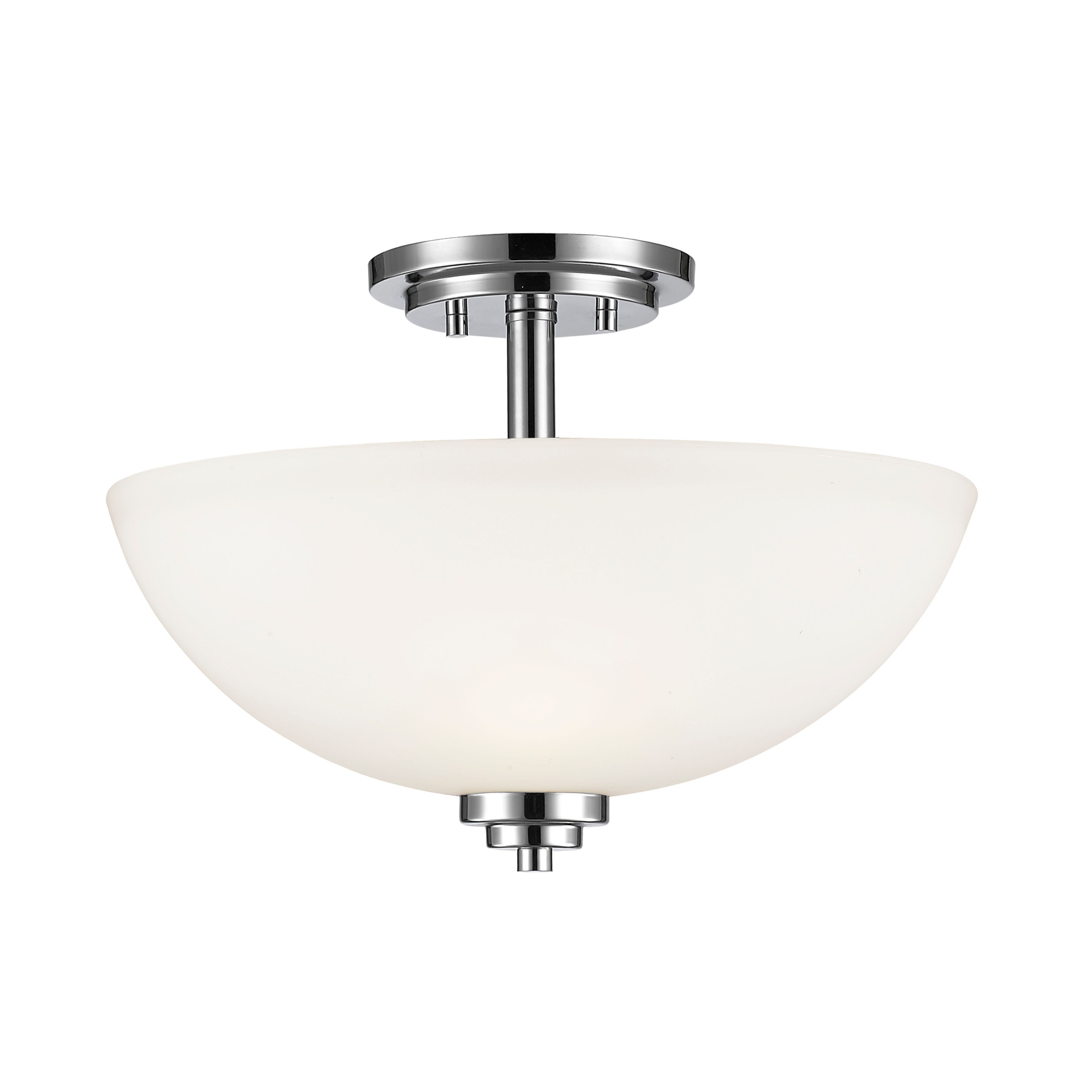 Avery Home Lighting 3 Light Semi Flush Mount in Chrome - Mycitystee