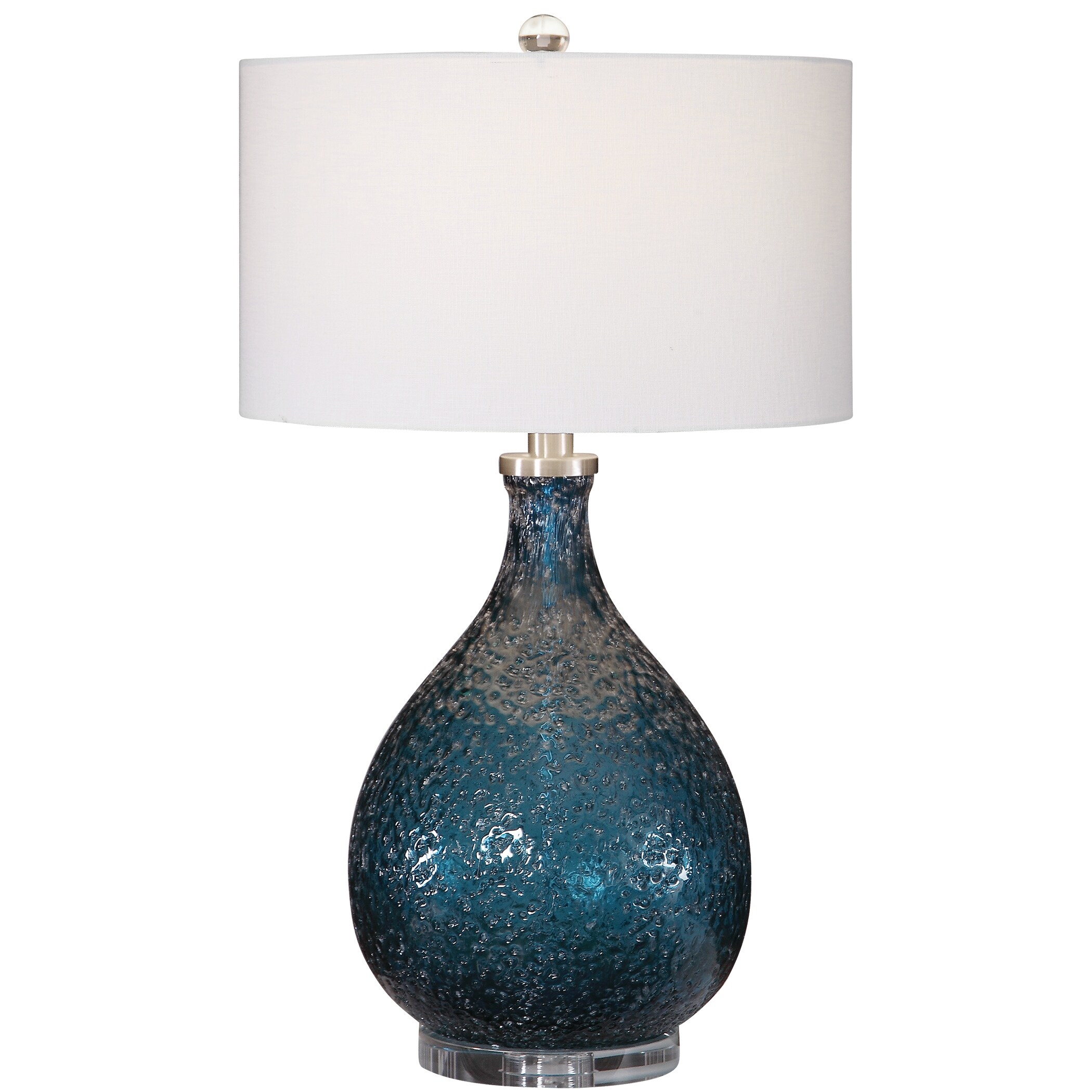 Uttermost Eline Blue Glass Table Lamp - Mycitystee