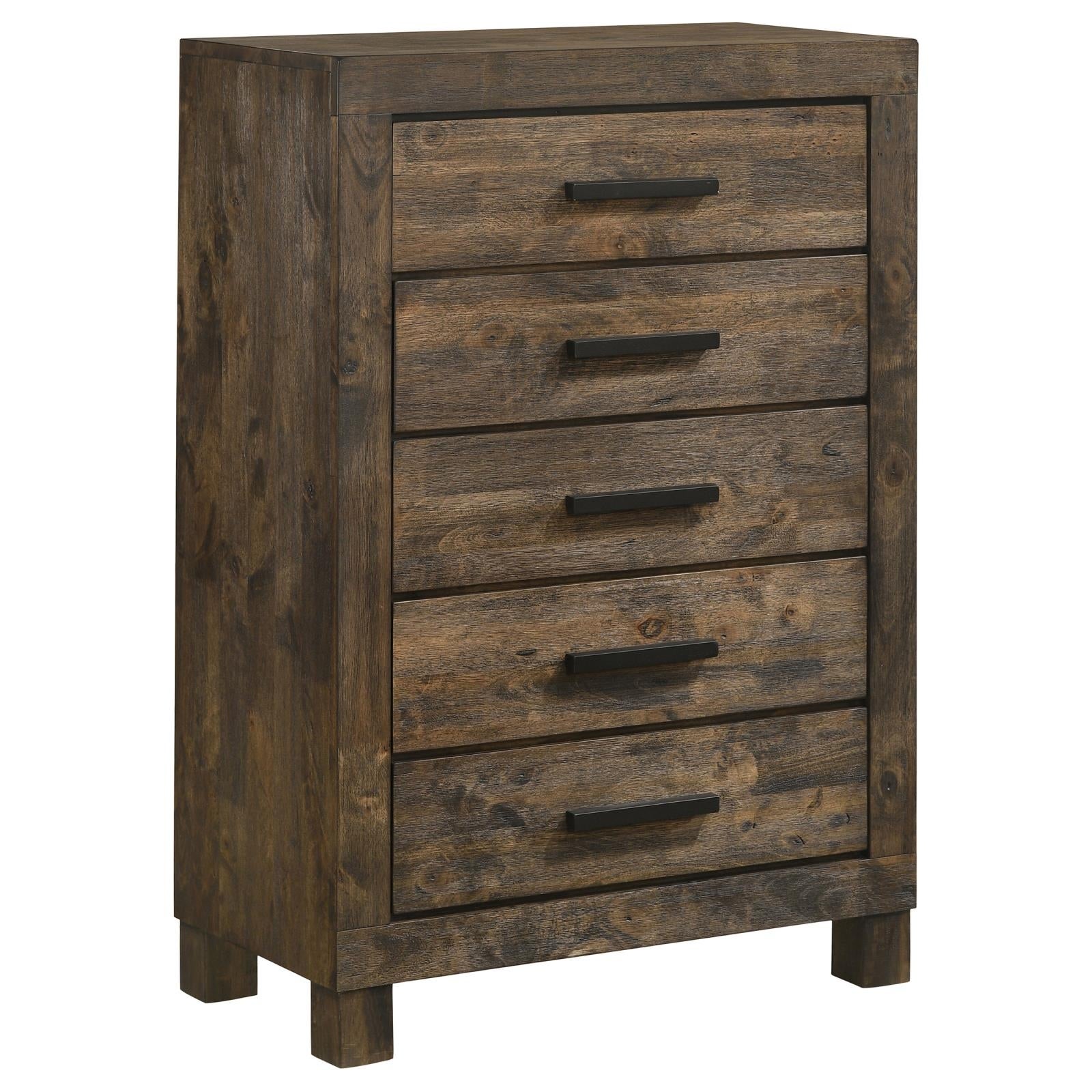 Coaster Furniture Woodmont 5-drawer Chest Rustic Golden Brown - - 37914693 - Mycitystee