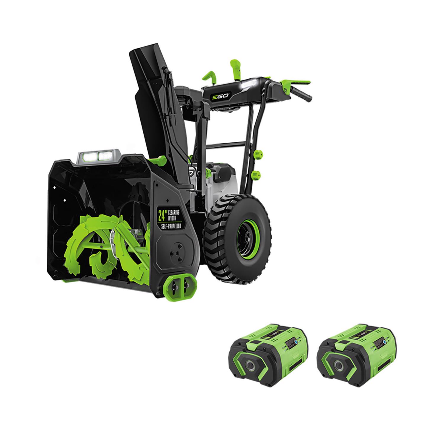 EGO Power+ SNT2406 24 in. Two stage 56 V Battery Snow Blower Kit (Battery \u0026 Charger) W/ TWO 10.0 AH BATTERIES \u0026 CHARGERS - Mycitystee