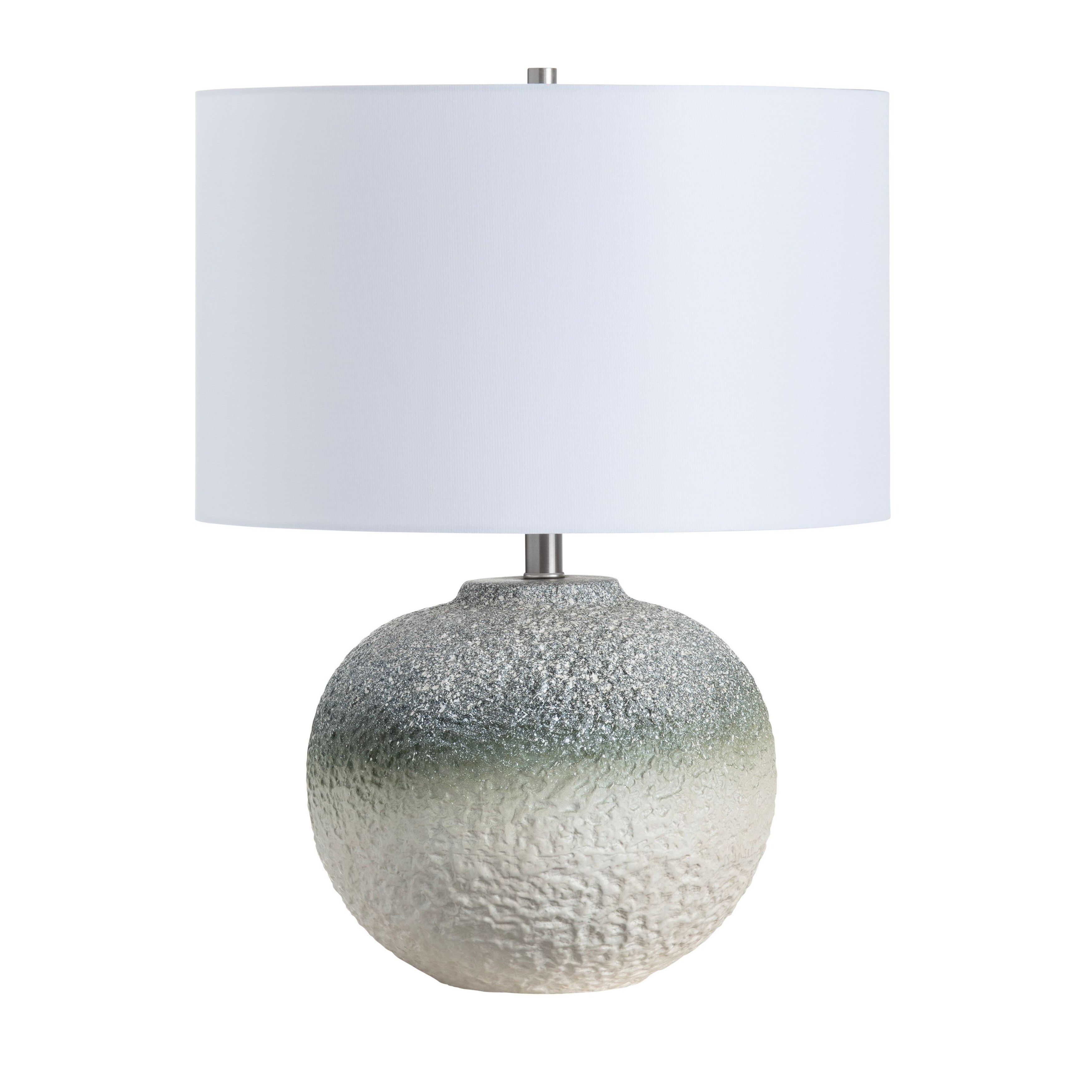 Blaine 3-Way Texturized Resin Table Lamp with White Linen Shade - Mycitystee