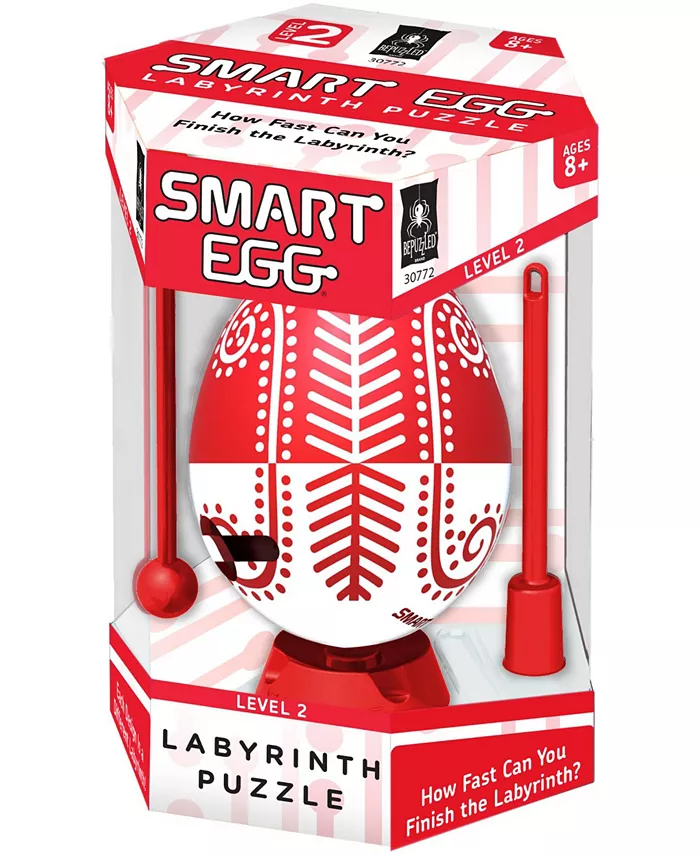 BePuzzled Smart Egg Labyrinth Puzzle - Color Collection- Red - Mycitystee