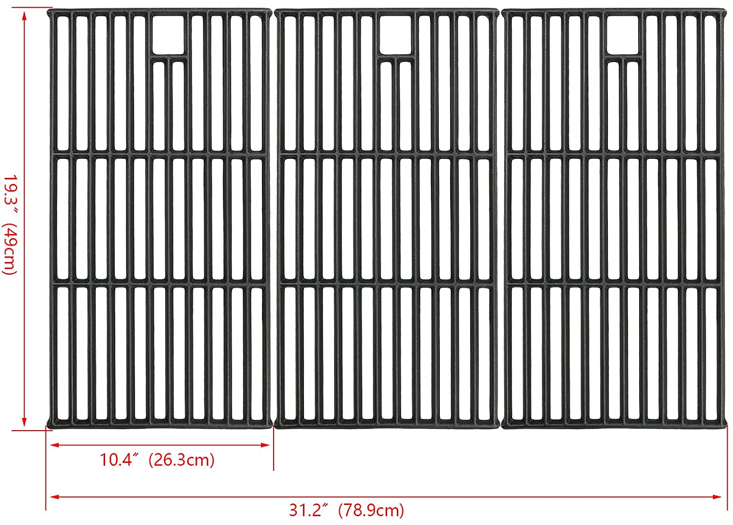 Cooking Grid Grates for Charmglow 720-0234, 720-0125, 720-0396, 720-0289, 730-0289 5 Burner Gas Grills - Mycitystee