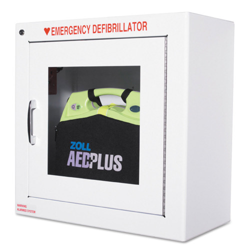 ZOLL AED Wall Cabinet， 17w x 9.5d x 17h， White (80000855) - Mycitystee