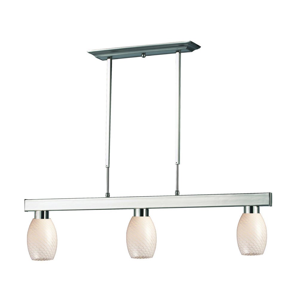 Cobalt White Brushed Nickel 3-light Billiard Pendant - Cobalt Brushed Nickel - Cobalt Brushed Nickel - Mycitystee