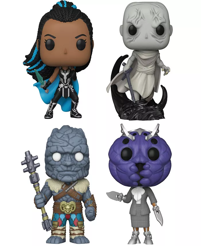 Funko Marvel Studios Thor Love and Thunder Collectors Figure Valkrie Gorr Korg Miek， Set of 4 - Mycitystee