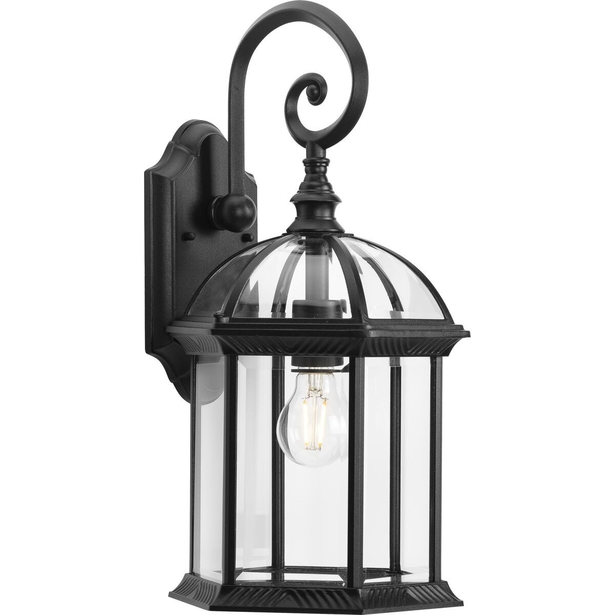 Dillard Collection One-Light Textured Black Outdoor Wall Lantern - 9.75 in x 9.5 in x 18.12 in Shopping - The Best Deals on Outdoor Wall Lanterns | 39 - Mycitystee