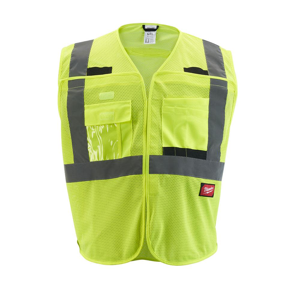 Class 2 Breakaway High Visibility Yellow Mesh Safety Vest4XL/5XL - Mycitystee