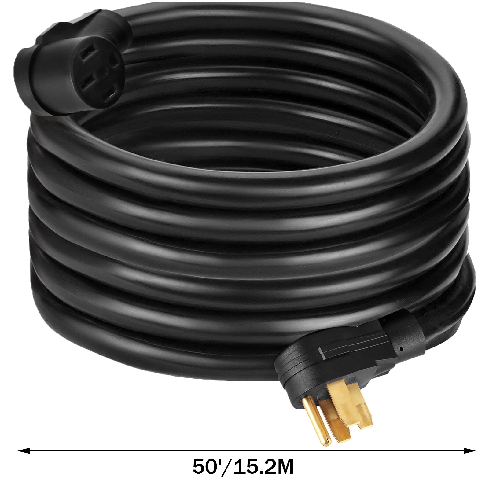 RV Extension Cord 50ft 40 Amp RV Power Cord AWG8 40 Amp Rv Extension Cord Truck Trailer Motorhome Camper RV - White - Mycitystee