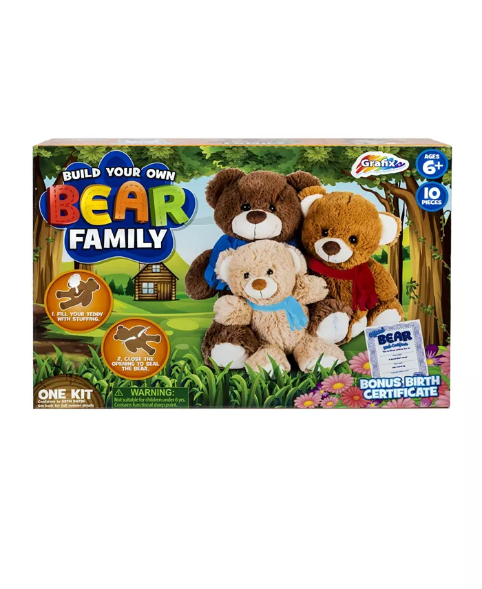 RMS Build Your Own Bear Family 10-Piece Kit - Mycitystee