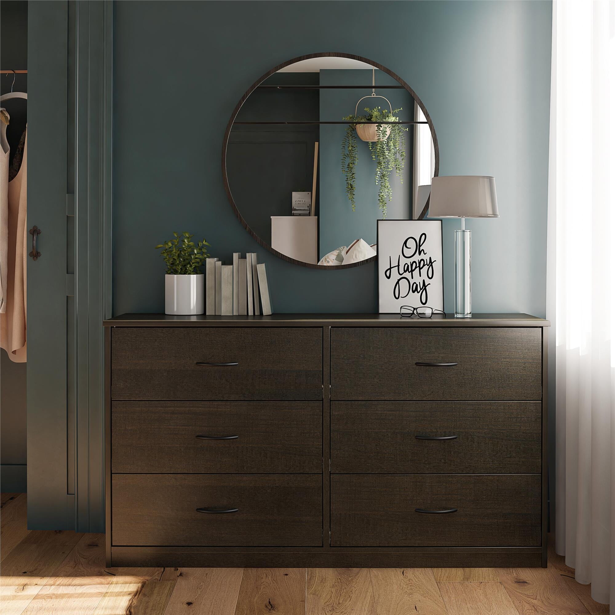Classic 6 Drawer Dresser， Espresso - - 36139131 - Mycitystee