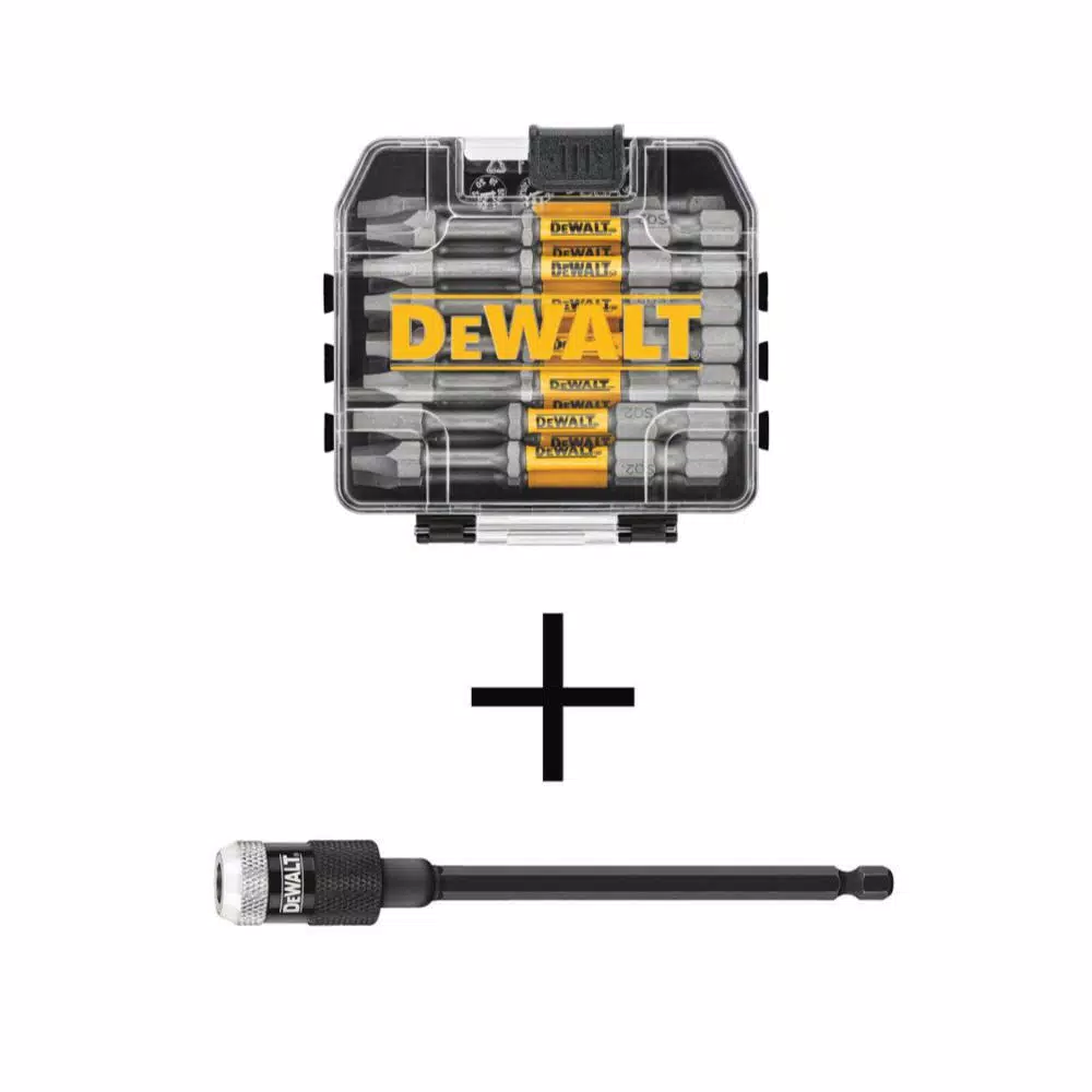 DEWALT MAX IMPACT 2.5 in. #2 Square Bit (15-Piece) with Small Bulk Storage Case with Bonus MAX Impact 6 in. Bit Holder and#8211; XDC Depot - Mycitystee