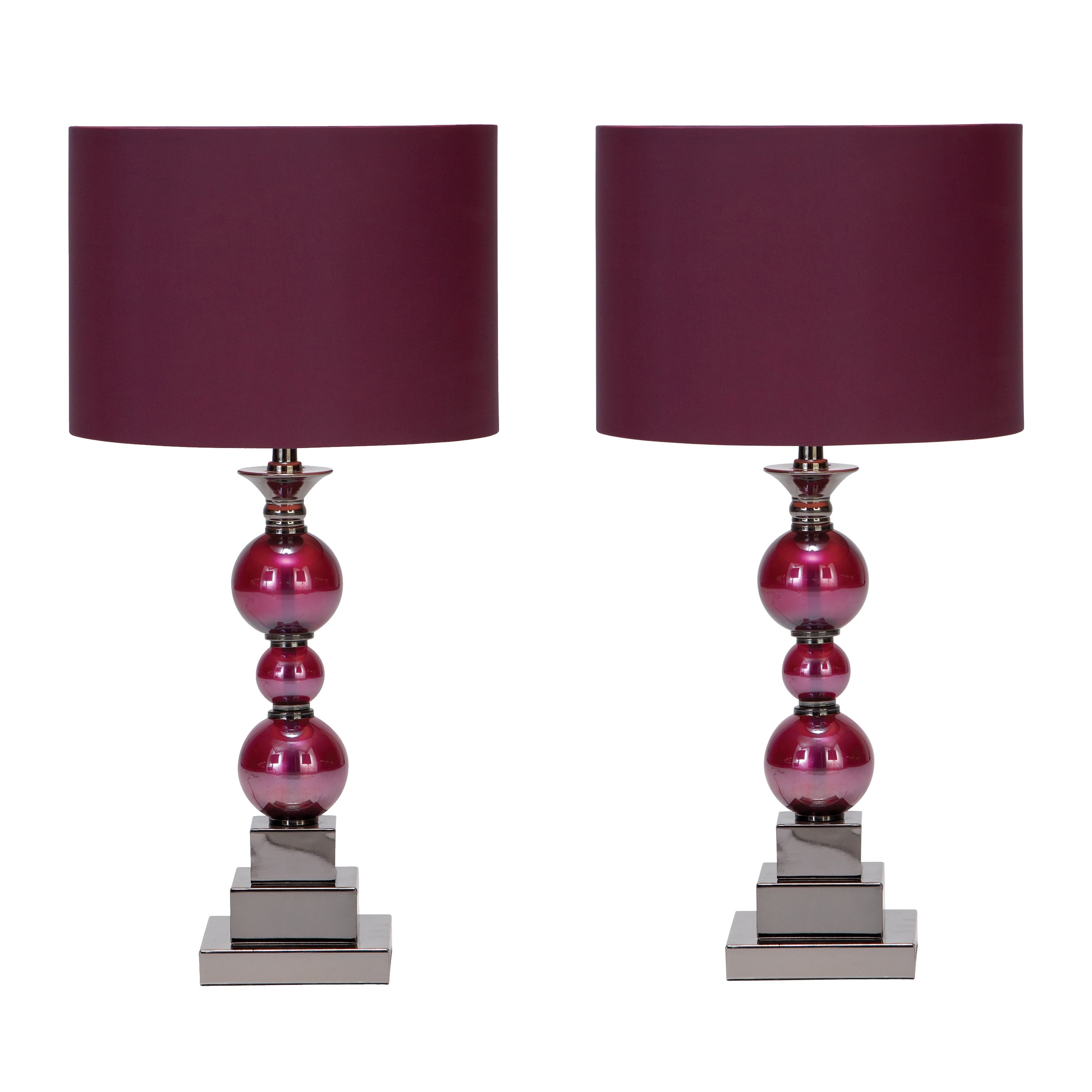 Loft Chic Handcrafted Table Lamps (Set of 2) - 24-Inch - Mycitystee