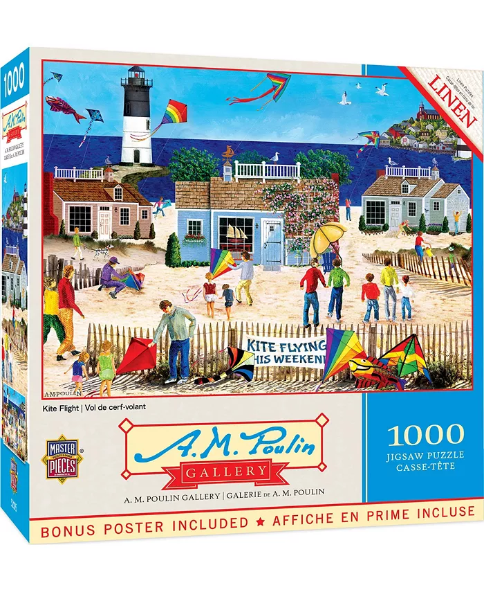 MasterPieces Puzzles AM Poulin - Kite Flight 1000 Piece Adult Jigsaw Puzzle - Mycitystee