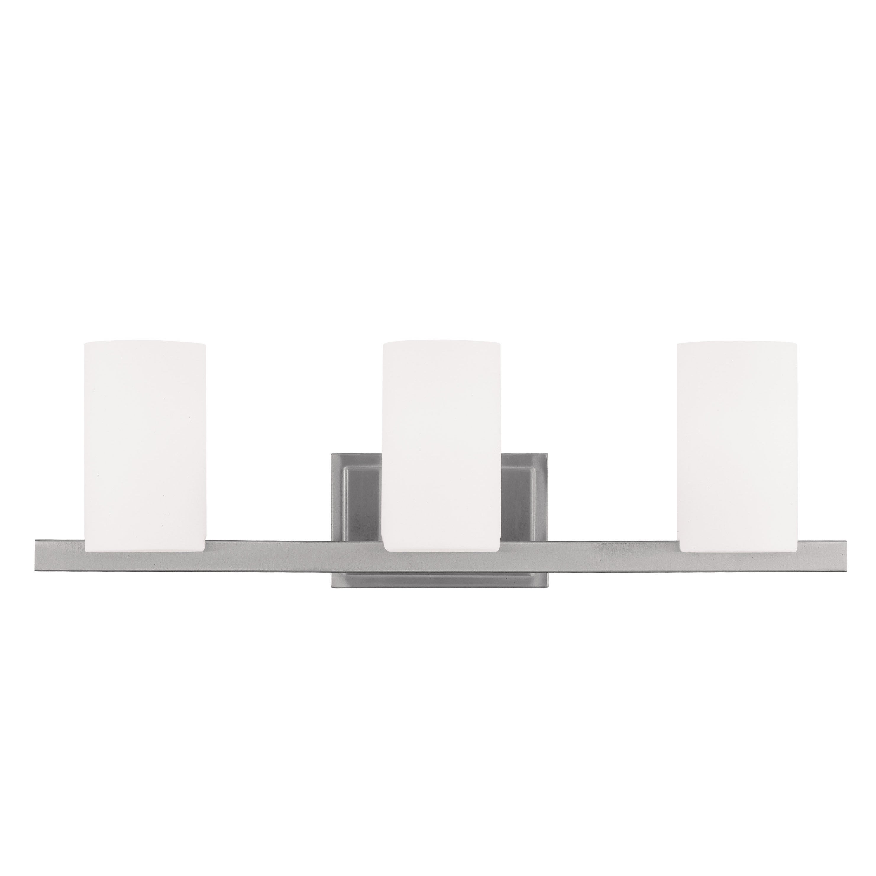 Astoria Satin Opal Glass and Silver Bath Light - Mycitystee