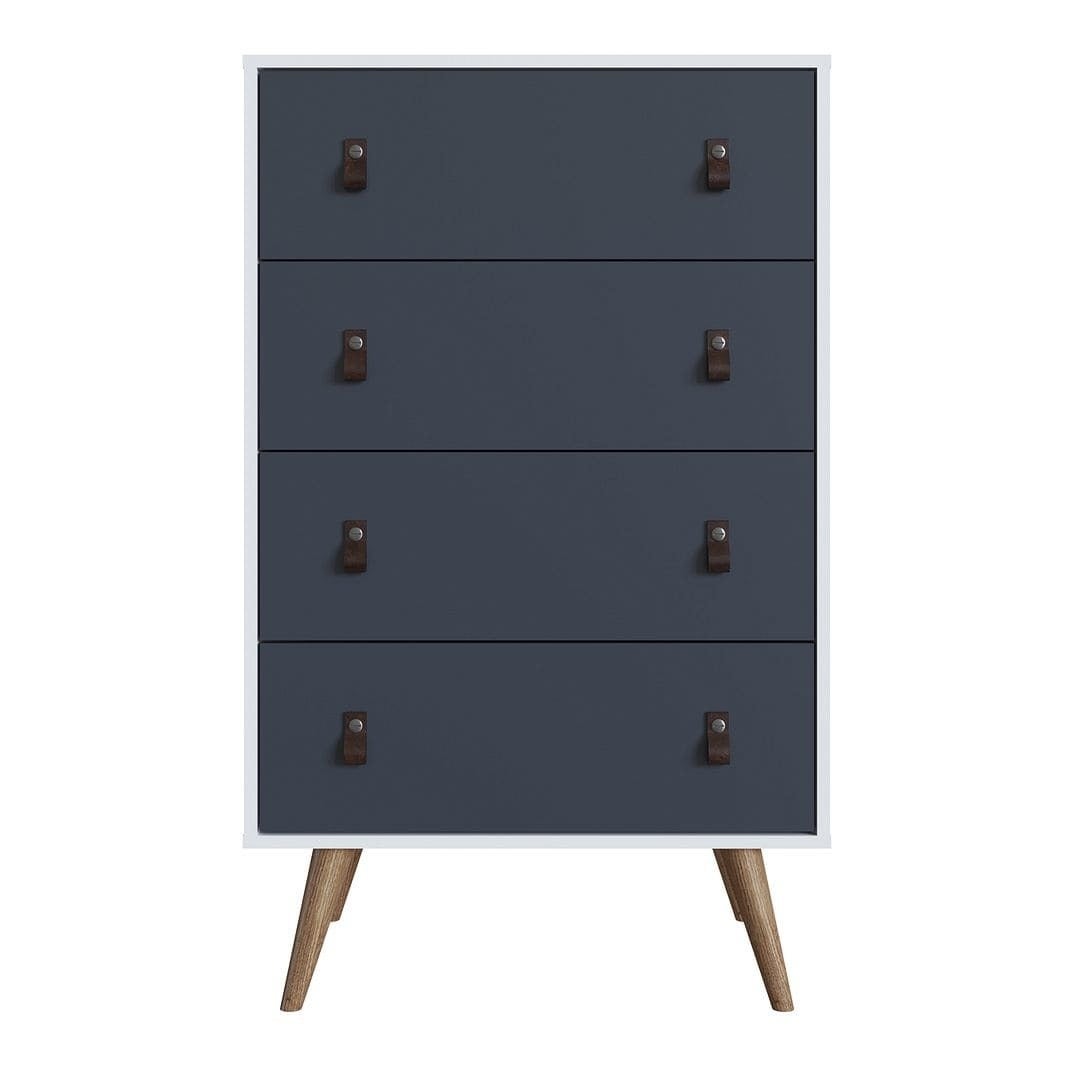 Tall Dresser with Faux Leather Handles，with 4 Drawers， Suitable for Bedroom， Living Room， Dining Room， Items Storage Helper - - 37777012 - Mycitystee