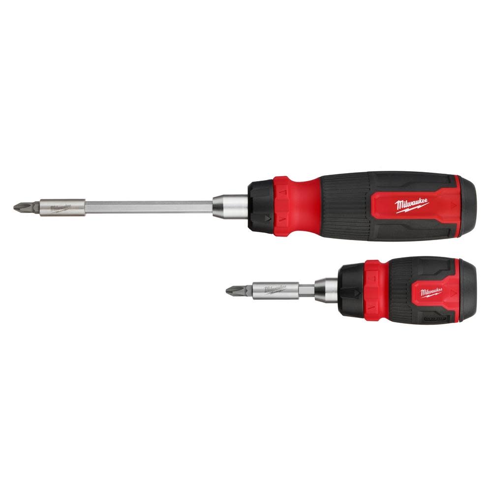 Milwaukee 14-in-1 Ratcheting Multi-Bit and 8-in-1 Ratcheting Compact Multi-bit Screwdriver Set 2pc 48-22-2905 from Milwaukee - Mycitystee