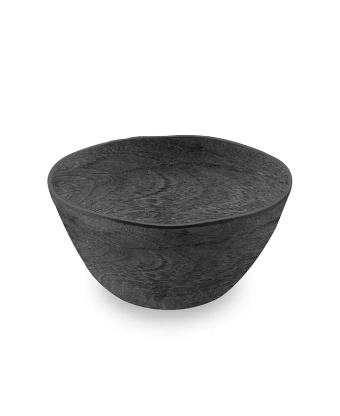 TarHong Faux Real Blackened Wood Cereal Bowl， 6