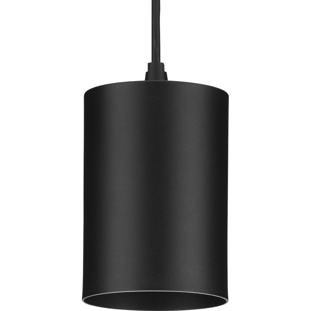 Cylinder Collection 5-Inch 1-Light Black LED Modern Outdoor Pendant Hanging Light - 5 in x 5 in x 7.25 in - Mycitystee