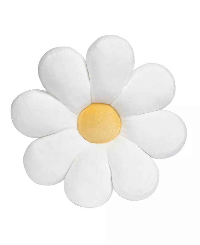 Lambs Ivy Sweet Daisy White Flower Decorative Pillow Plush Stuffed Toy - Mycitystee