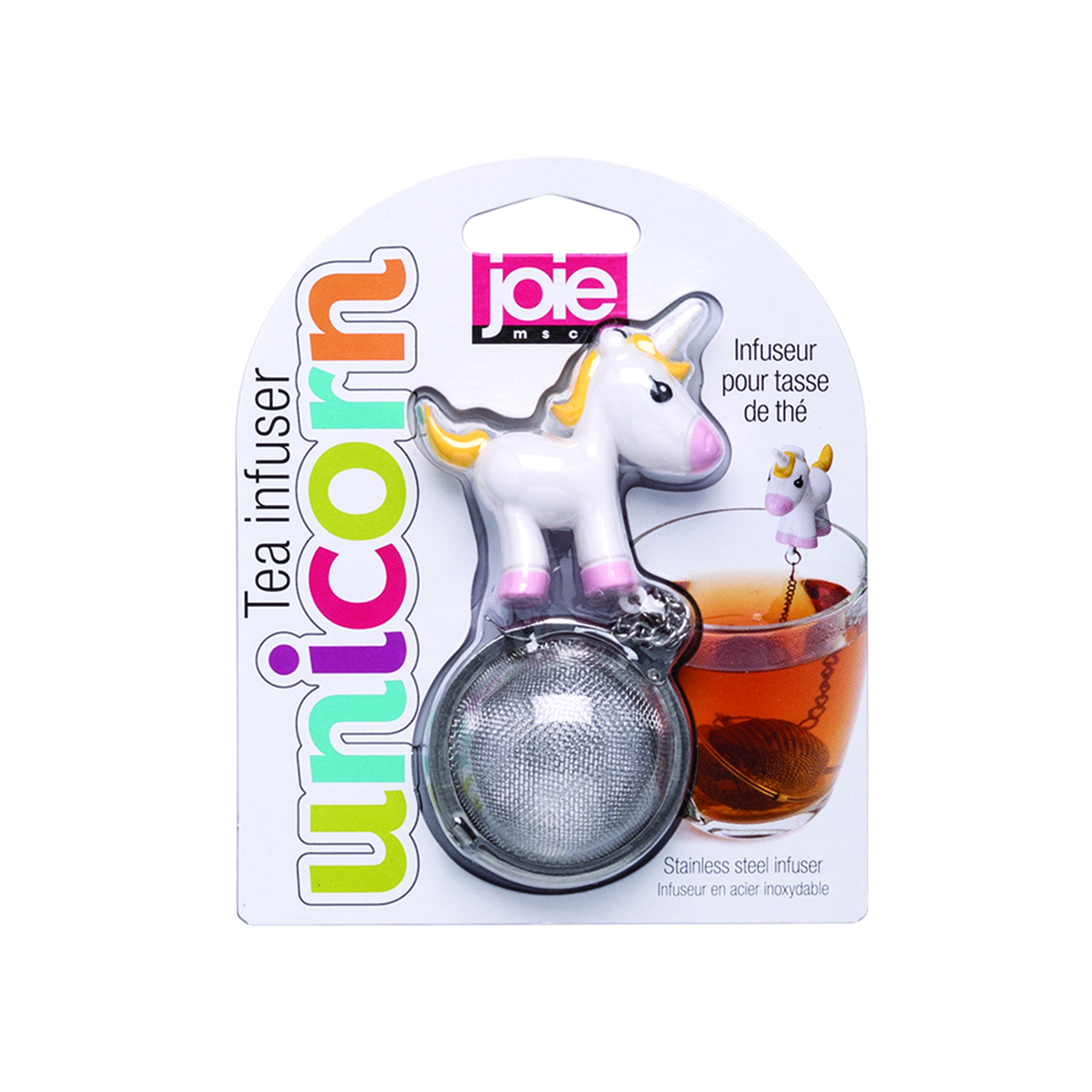 Joie Unicorn White Silicone/Stainless Steel Tea Infuser - Mycitystee