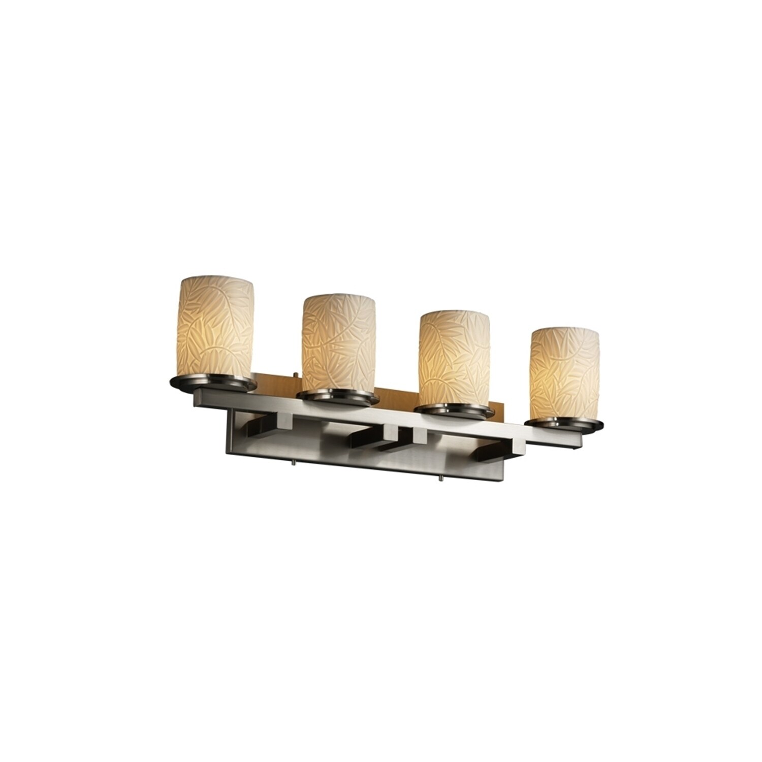 Justice Design Limoges Dakota Brushed Nickel 4-light Bath Bar - Silver - Brushed Nickel - Mycitystee