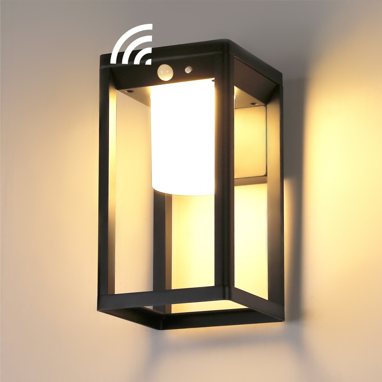 Motion Sensor Solar Outdoor Wall Lights， IP44 Waterproof for Patio， Outside， Garage， Entryway - Mycitystee