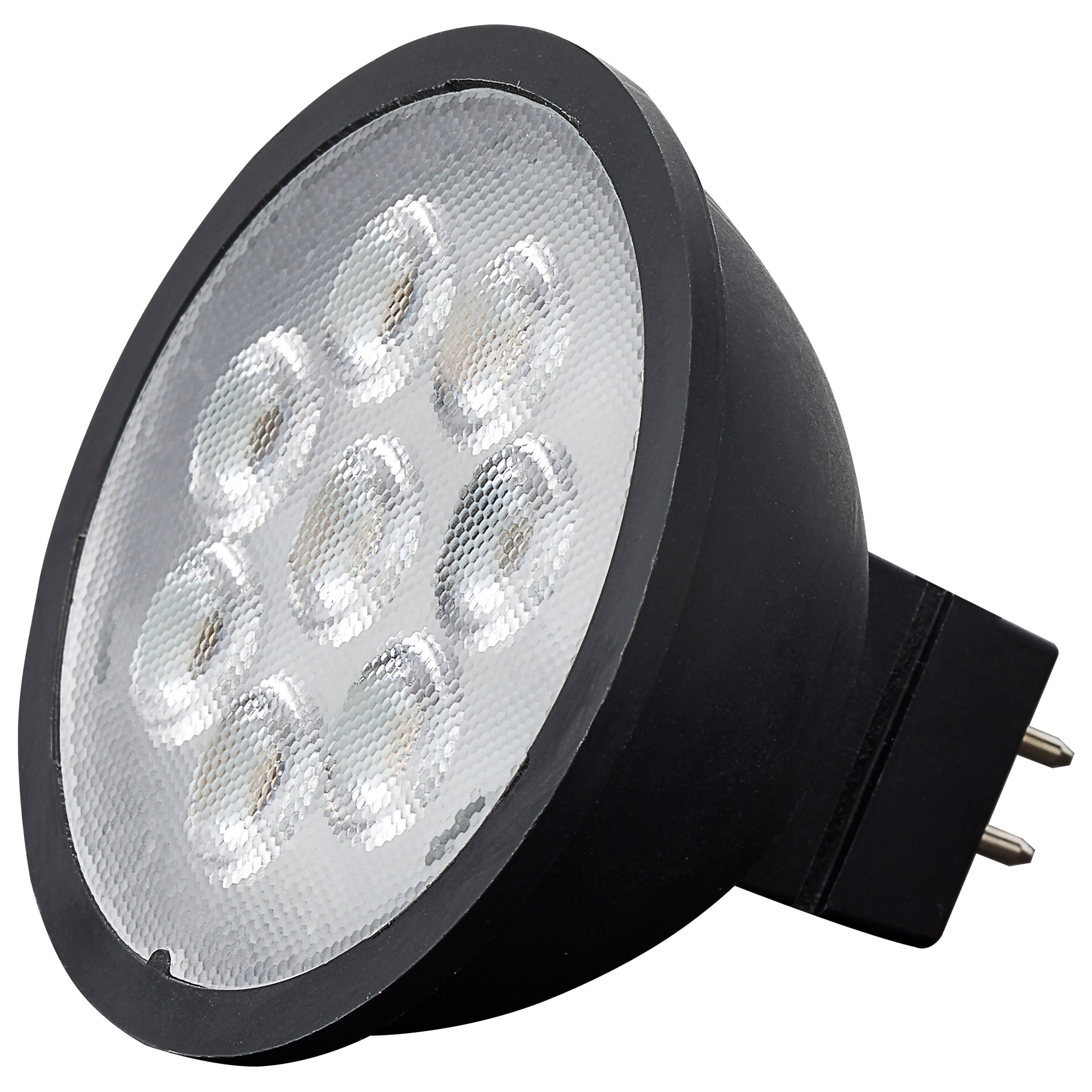 6.5W MR16 LED Black Finish 5000K GU5.3 Base 500L 12V - Mycitystee