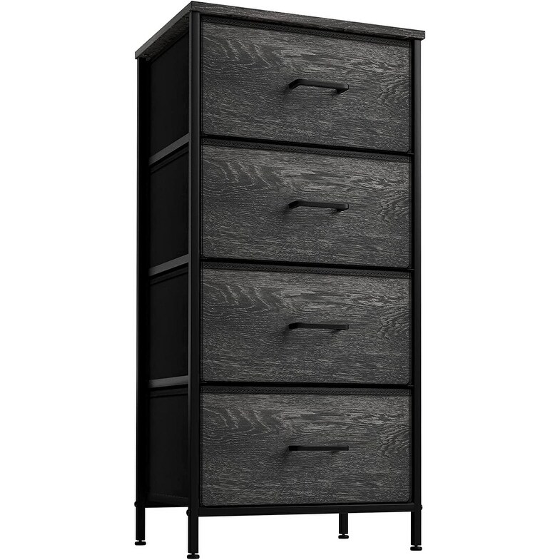 4 Drawer Bedside Nightstand Chest Tower Bedroom Dresser， Assorted Colors - - 36779041 - Mycitystee