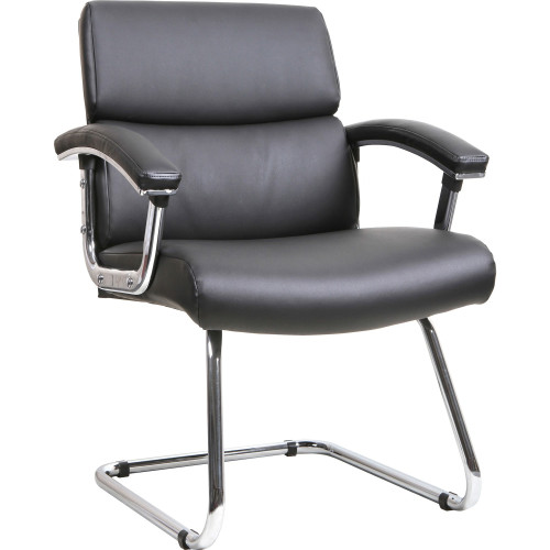 Lorell Sled Base Leather Guest Chair (20019) - Mycitystee