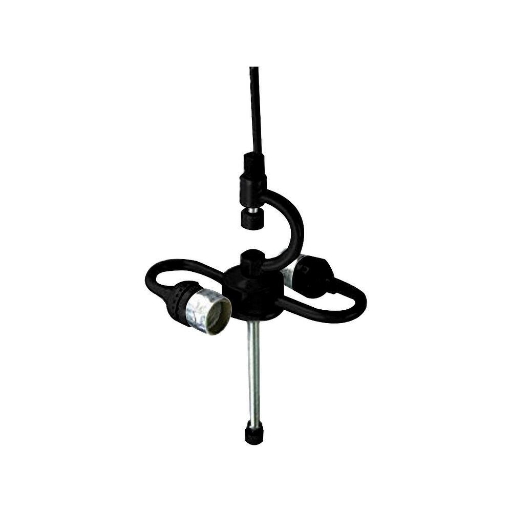 2 Light Swag Conversion Kit Plug-In Ceiling Light 15' Cord， Black - Mycitystee