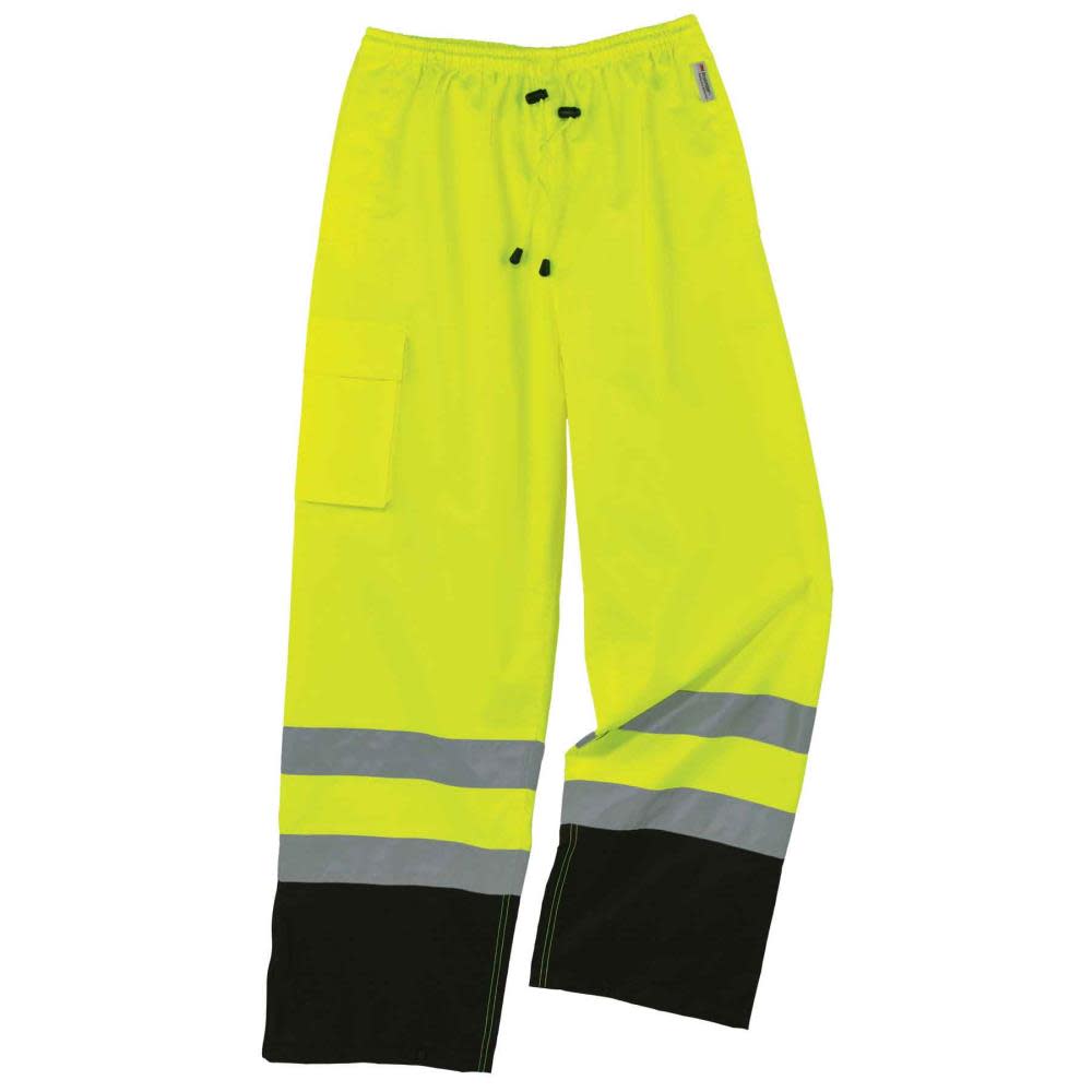 Glowear 8915BK Supplemental Class E Black Bottom Rain Pants - Medium - Mycitystee