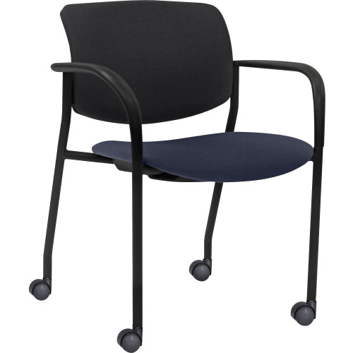 Lorell Stack Chairs with Plastic Back and Fabric Seat (83115A204) - Mycitystee
