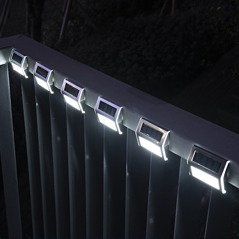 Solar Deck Lights LED Stair Lights Stainless Steel Step Lighting - Mycitystee