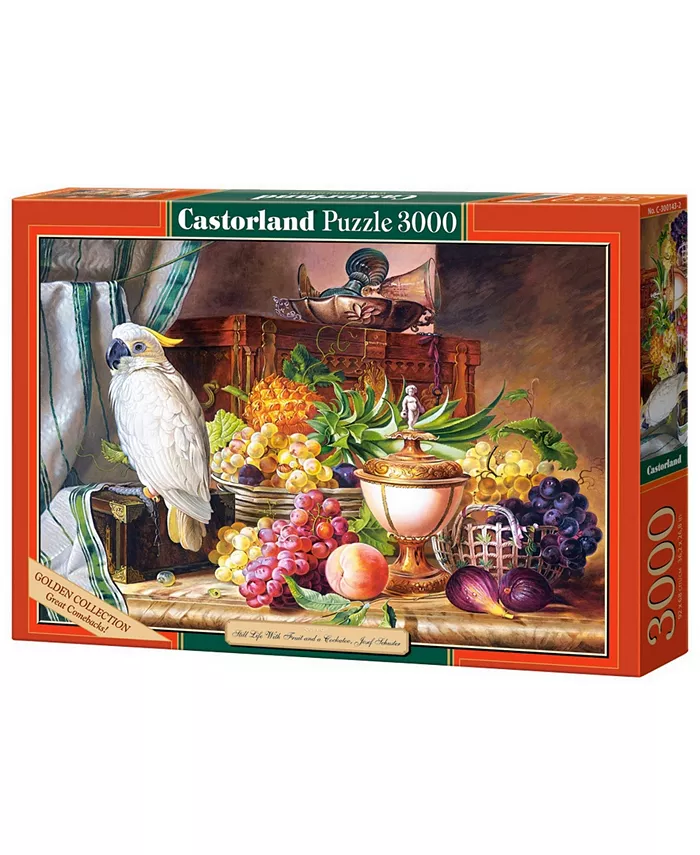 Castorland Still Life with Fruit and a Cockatoo， Josef Schuster Jigsaw Puzzle Set， 3000 Piece - Mycitystee