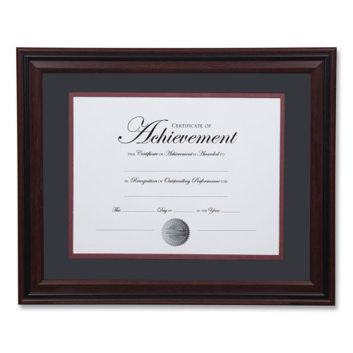 DAX Desk/Wall Photo Frame， Plastic， 11 x 14， 8.5 x 11， Rosewood/Black (N15786ST) - Mycitystee