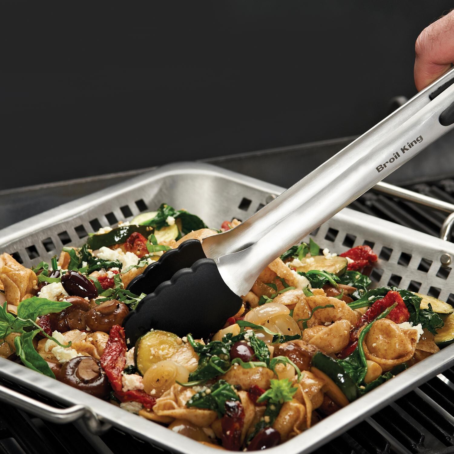 Broil King 12-Inch Square Stainless Steel Grill Wok - Mycitystee