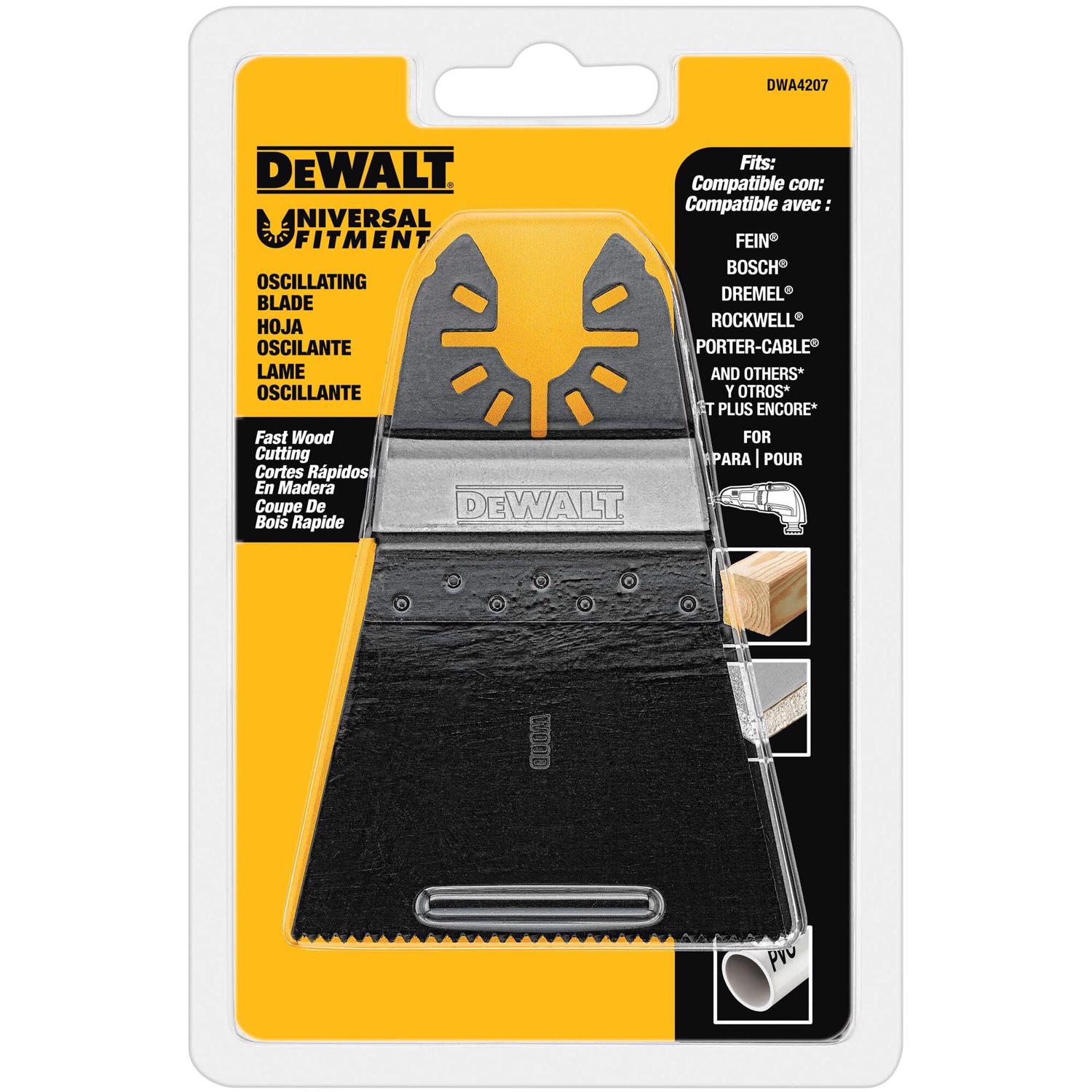 DeWalt Universal Fitment Bi-Metal Wide Fast Cut Oscillating Blade Wood 1 pk - Mycitystee