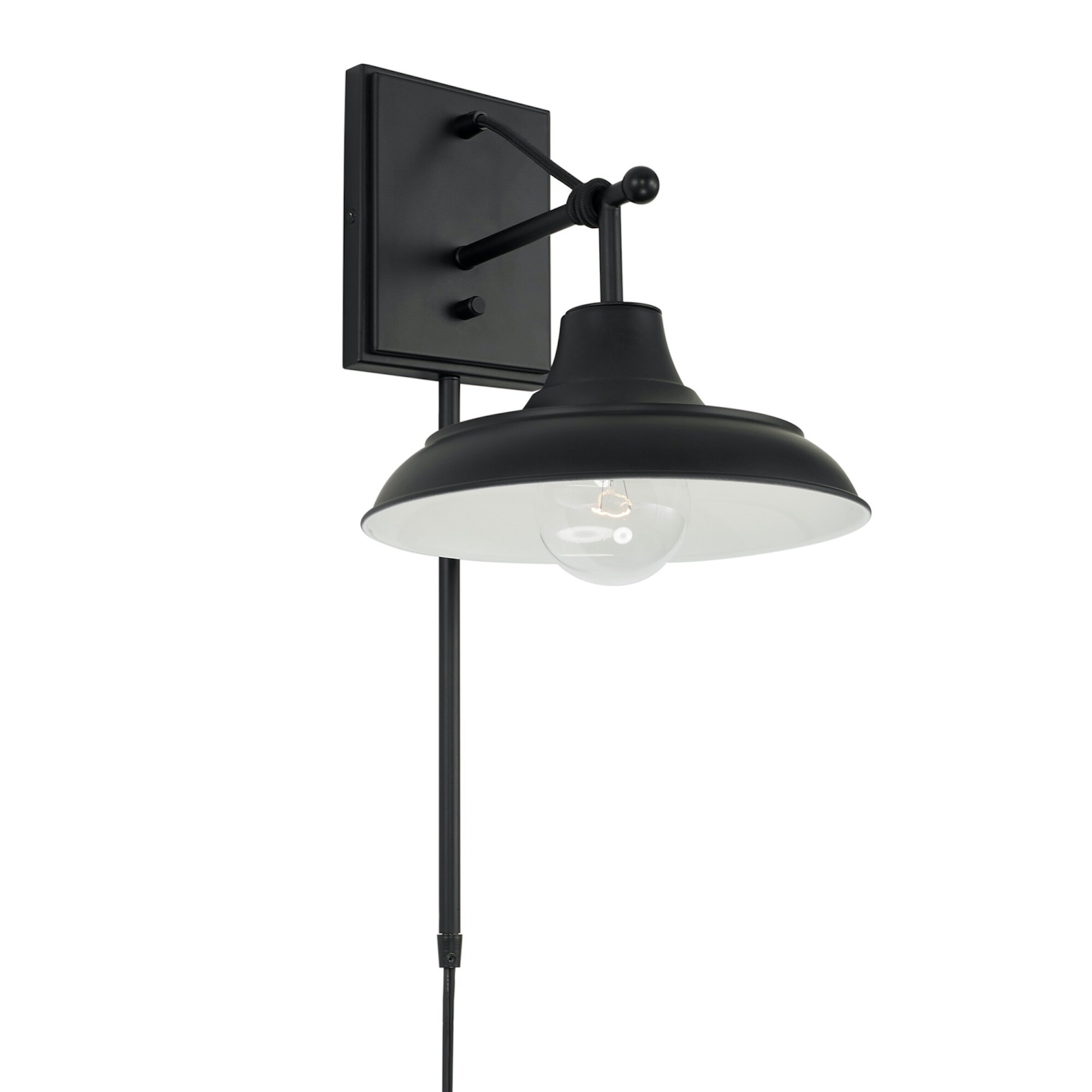 Jones 1-light Matte Black 10-inch Wall Sconce - Mycitystee