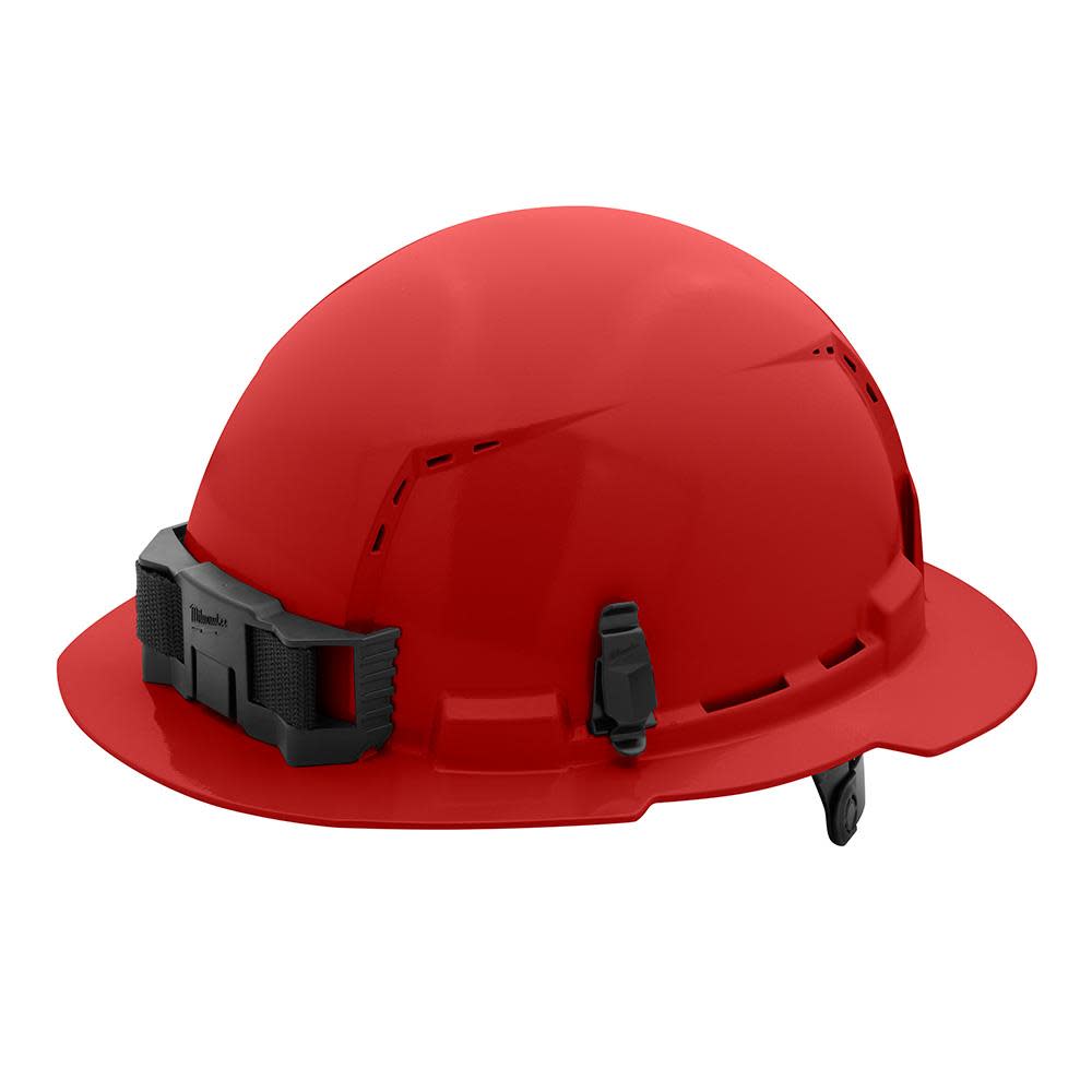 Milwaukee Red Full Brim Vented Hard Hat with 6pt Ratcheting Suspension Type 1 Class C 48-73-1229 from Milwaukee - Mycitystee