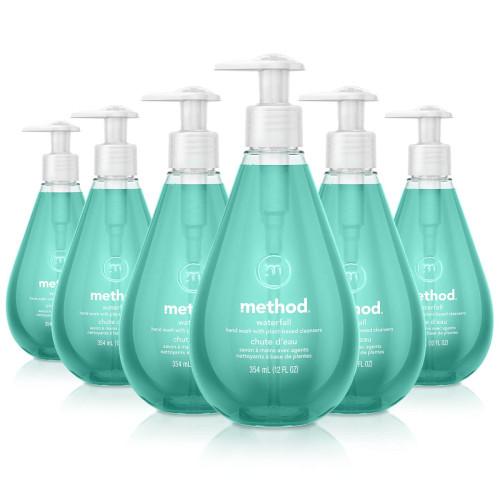 Method Gel Hand Wash， Waterfall， 12 oz Pump Bottle， 6/Carton (00379CT) - Mycitystee
