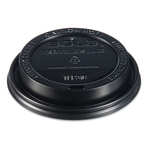 Dart Traveler Cappuccino Style Dome Lid， 10-24oz Cups， Black， 100/Sleeve， 10 Sleeves/Carton (TLB316) - Mycitystee